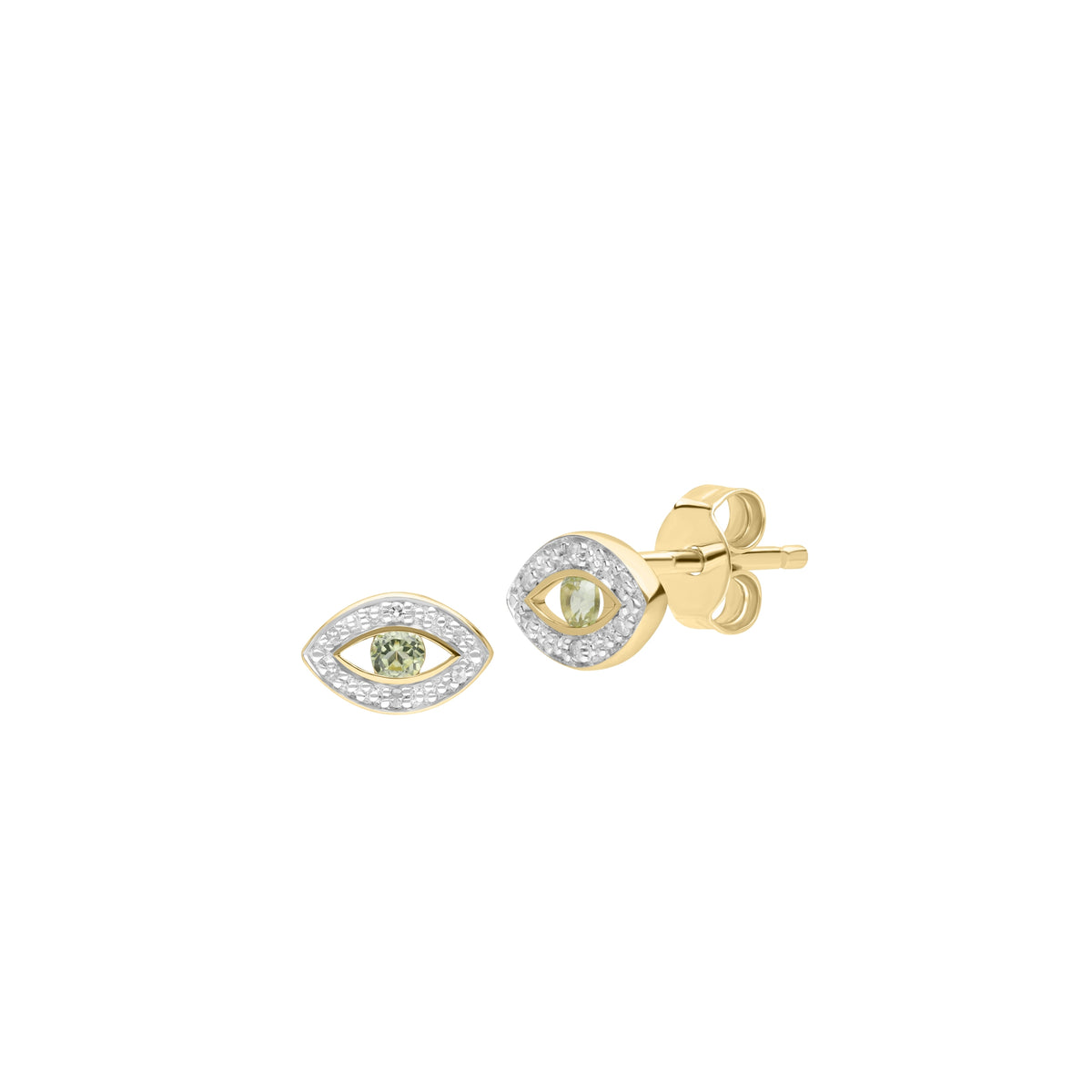 PRIMA Hoa tai Vàng 9K kết hợp Kim Cương & Đá Màu - BST Twinkle Eyes