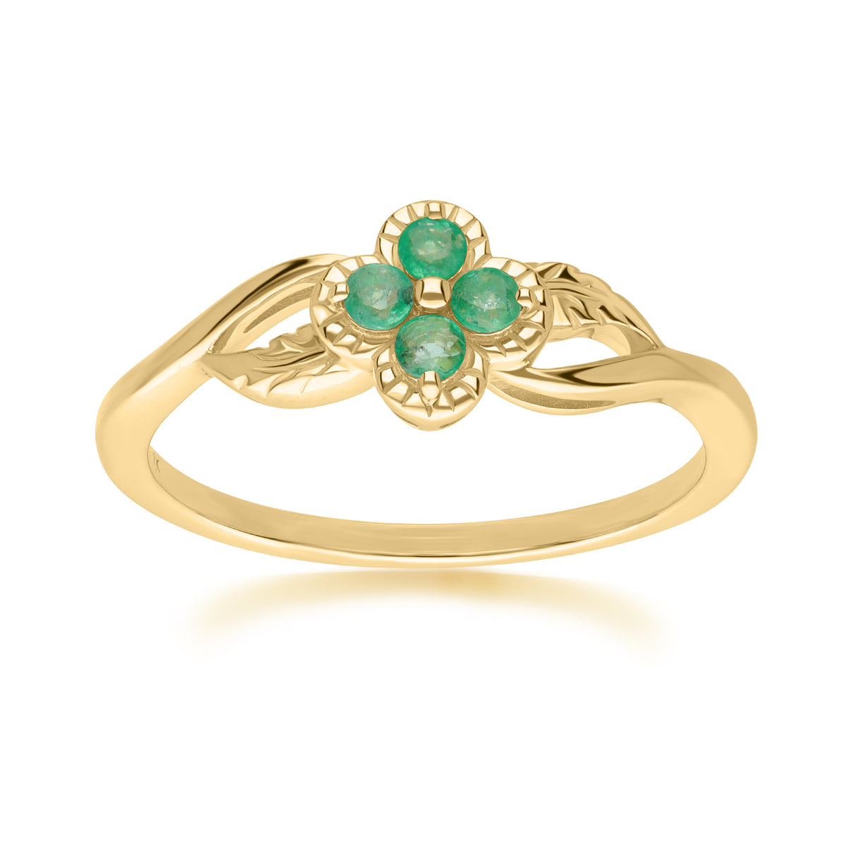 PRIMA Nhẫn Vàng 9K kết hợp Đá Màu - BST Lucky Flower