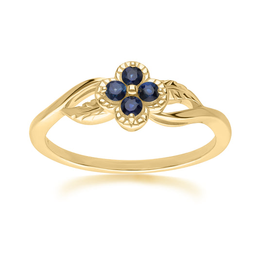 PRIMA Nhẫn Vàng 9K kết hợp Đá Màu - BST Lucky Flower