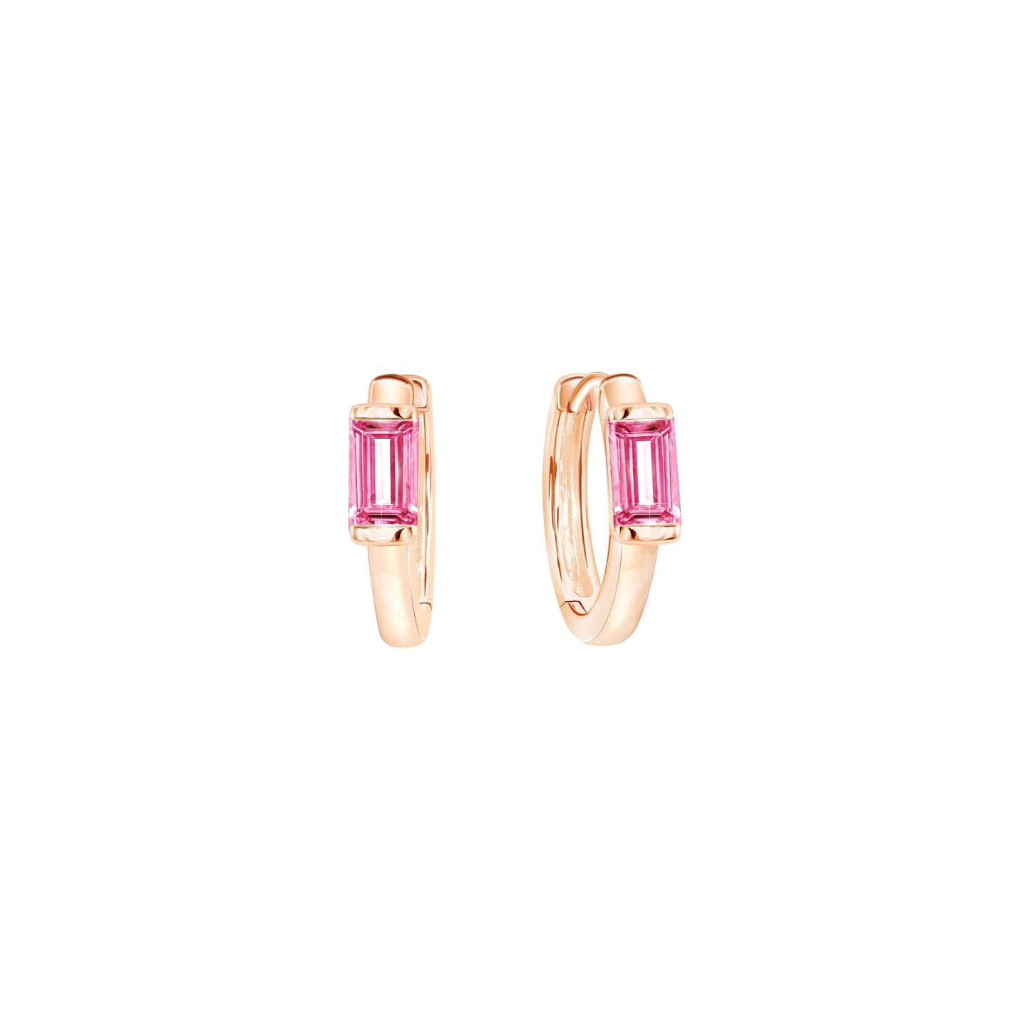 PRIMA Hoa tai Vàng 9K kết hợp Đá Màu Pink Tourmaline - BST Color Pop Confetti