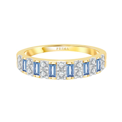 PRIMA Nhẫn Vàng 9K kết hợp Đá Màu Blue Topaz- BST Color Pop Confetti