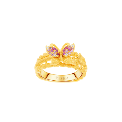 PRIMA Vòng cổ Vàng 24K kết hợp Kim Cương & Đá Màu  - BST Butterfly Concerto 