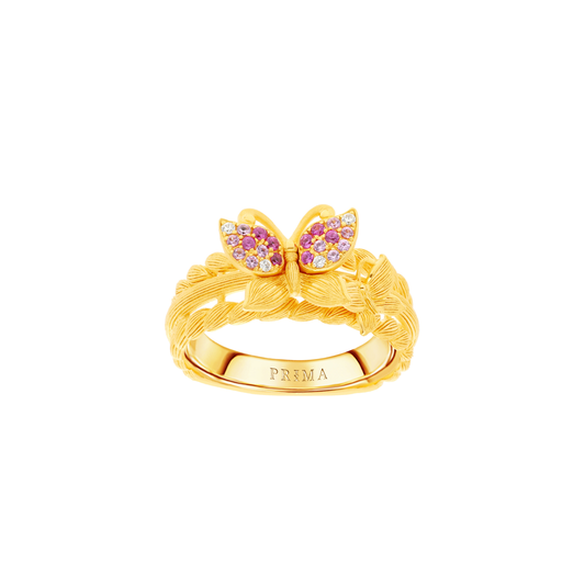 PRIMA Vòng cổ Vàng 24K kết hợp Kim Cương & Đá Màu  - BST Butterfly Concerto 