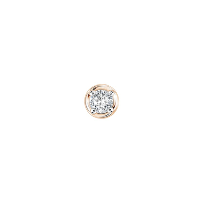 PRIMA Hoa tai Vàng 9K kết hợp Kim Cương kiểu dáng tròn - BST Stud Earrings ( 1 chiếc)