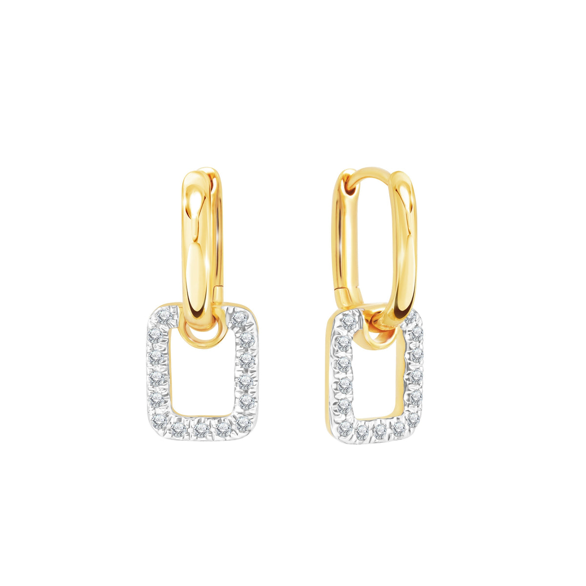 PRIMA 9K Gold Diamond Earrings - Dline Collection