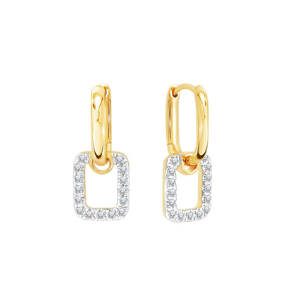 PRIMA 9K Gold Diamond Earrings - Dline Collection