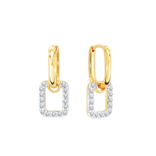 PRIMA 9K Gold Diamond Earrings - Dline Collection