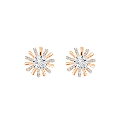 PRIMA Hoa tai Vàng 9K kết hợp Kim Cương - BST Daisy Diamond