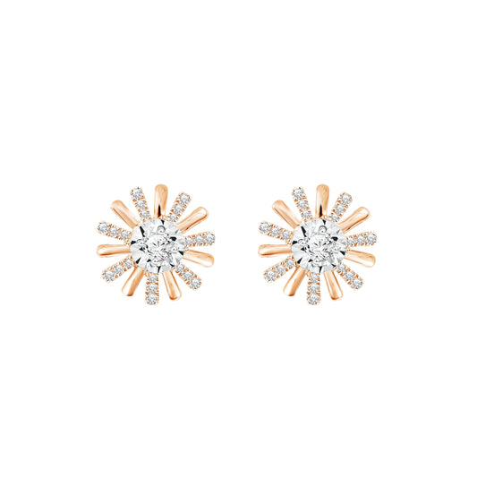 PRIMA Hoa tai Vàng 9K kết hợp Kim Cương - BST Daisy Diamond