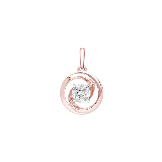PRIMA 9K Gold Diamond Pendant Flower Collection