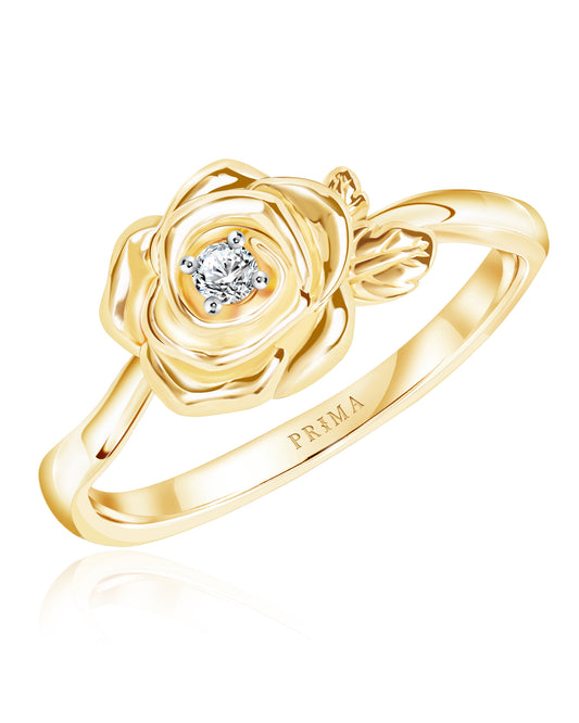 PRIMA Nhẫn Vàng 9K kết hợp Kim Cương - BST Rosanna