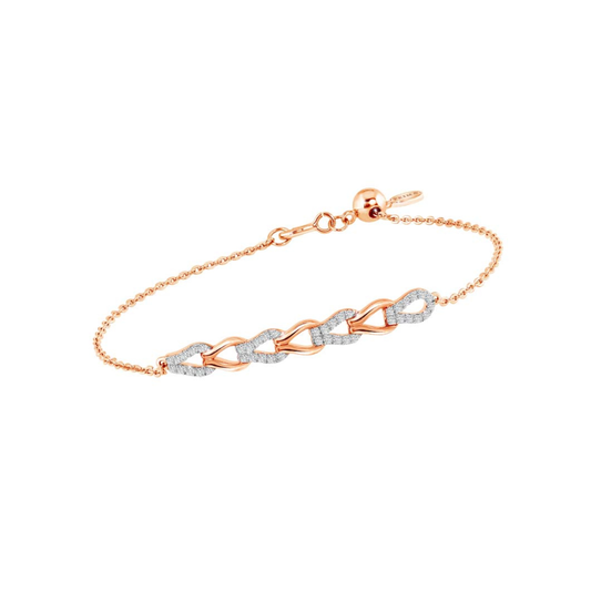 PRIMA Lắc tay Vàng 18K kết hợp Kim Cương - BST Infinity