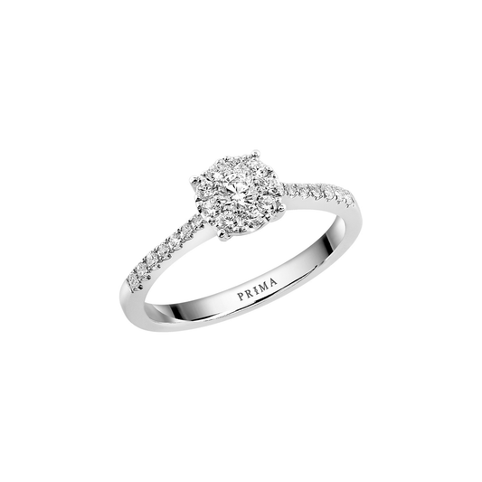 PRIMA Nhẫn Vàng 18K kết hợp Kim Cương