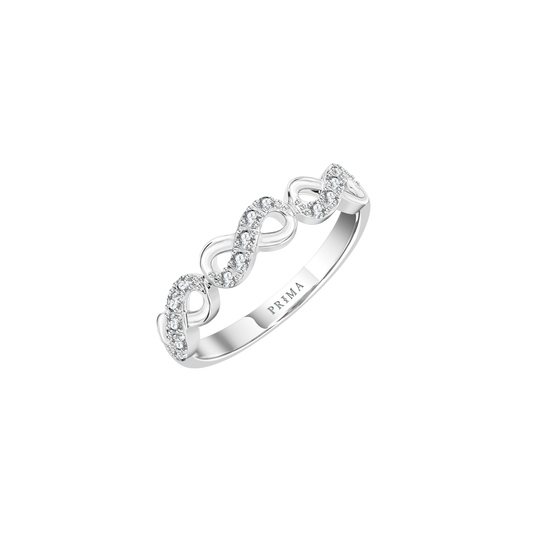 PRIMA Nhẫn Vàng 18K kết hợp Kim Cương - BST Infinity