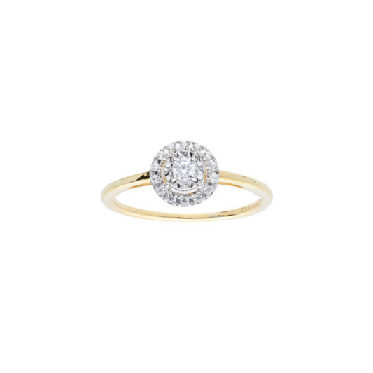 PRIMA Nhẫn Vàng 18K kết hợp Kim Cương