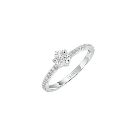 PRIMA Nhẫn Vàng 18K kết hợp Kim Cương