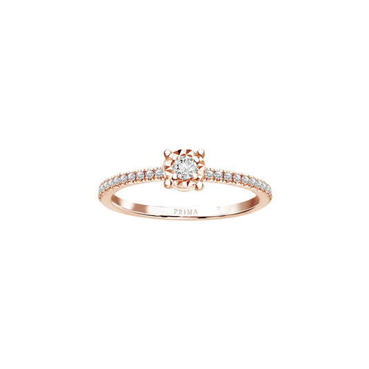 PRIMA Nhẫn Vàng 18K kết hợp Kim Cương