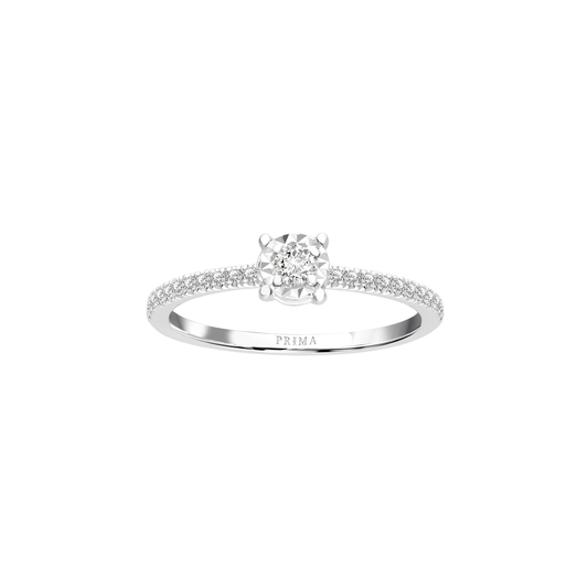PRIMA Nhẫn Vàng 18K kết hợp Kim Cương