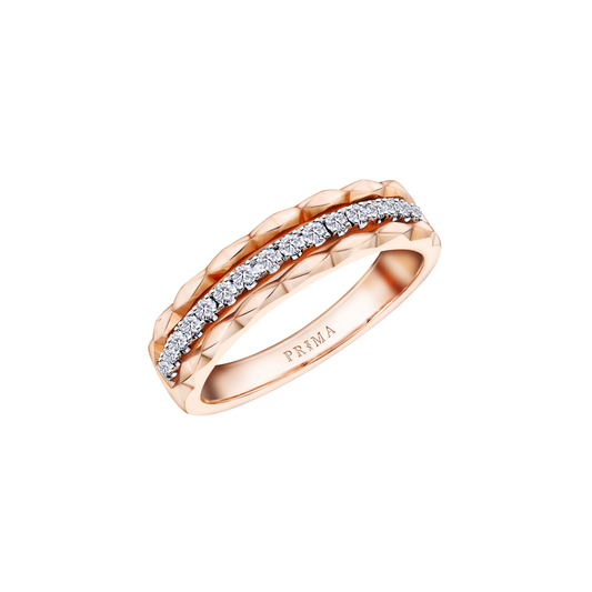 PRIMA Nhẫn Vàng 18K kết hợp Kim Cương