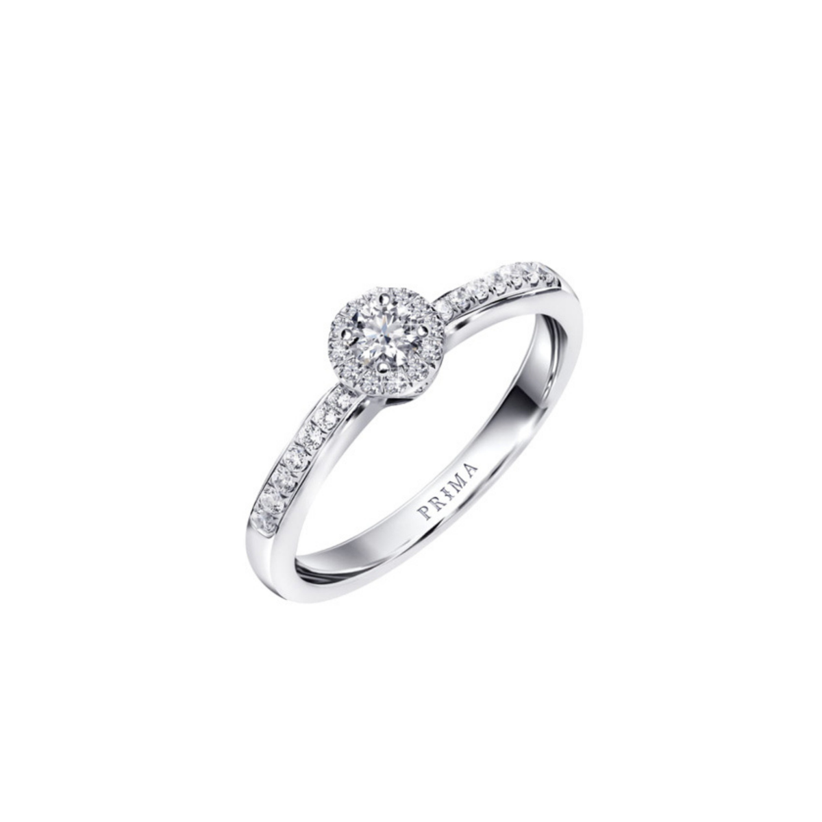 PRIMA Nhẫn Vàng 18K kết hợp Kim Cương