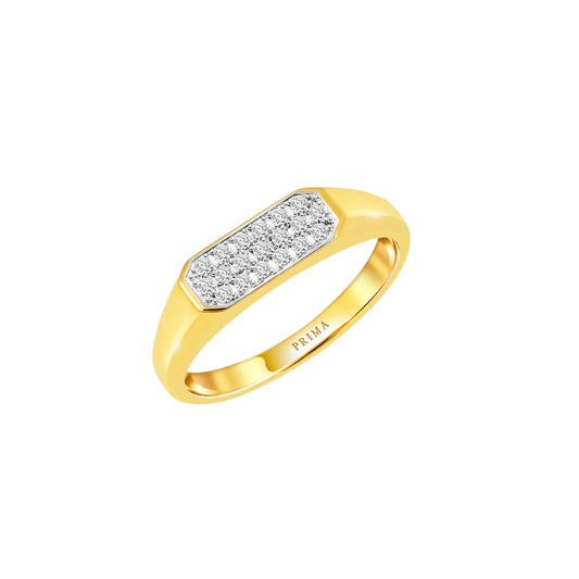 PRIMA Nhẫn Vàng 18K kết hợp Kim Cương dành cho nam