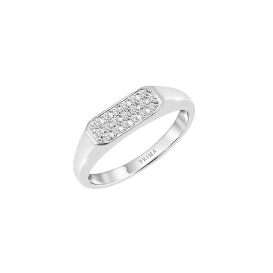 PRIMA Nhẫn Vàng 18K kết hợp Kim Cương dành cho nam