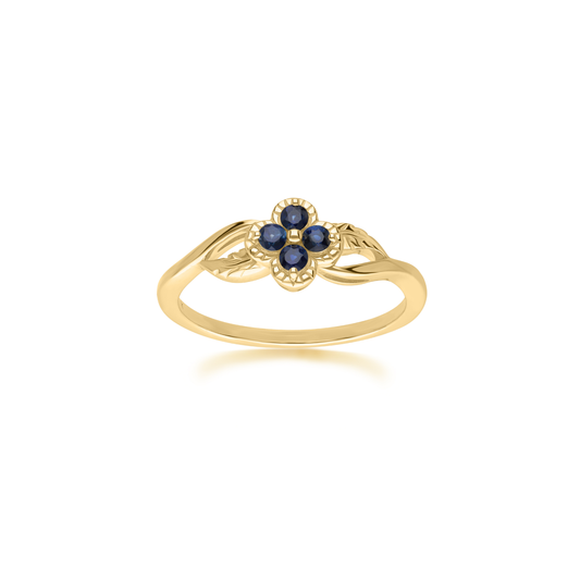 PRIMA Nhẫn Vàng 9K kết hợp Đá Màu - BST Lucky Flower