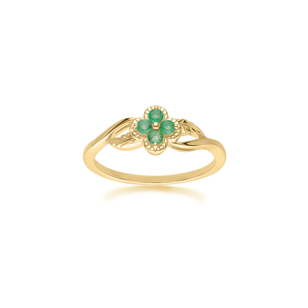 PRIMA Nhẫn Vàng 9K kết hợp Đá Màu - BST Lucky Flower