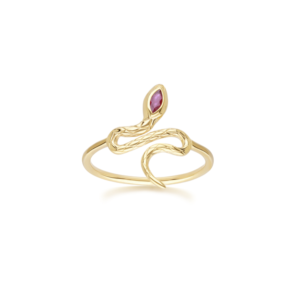 PRIMA Nhẫn Vàng 9K kết hợp Đá Màu - BST Serpent