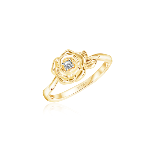 PRIMA Nhẫn Vàng 9K kết hợp Kim Cương - BST Rosanna