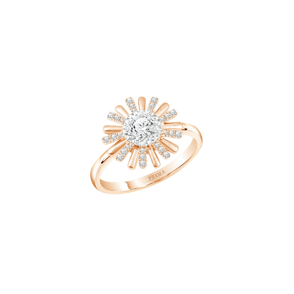 PRIMA Nhẫn Vàng 9K kết hợp Kim Cương - BST Daisy Diamond
