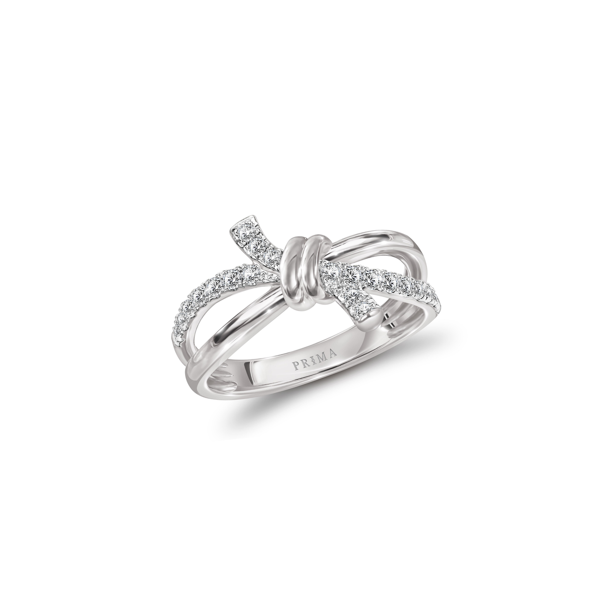 PRIMA Nhẫn Vàng 18K kết hợp Kim Cương - BST Knot