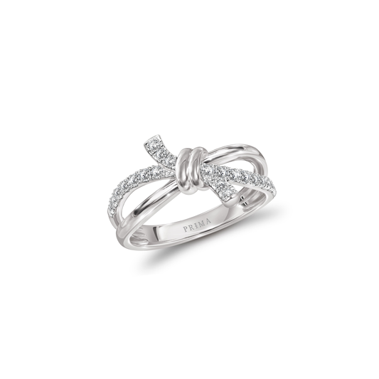 PRIMA Nhẫn Vàng 18K kết hợp Kim Cương - BST Knot