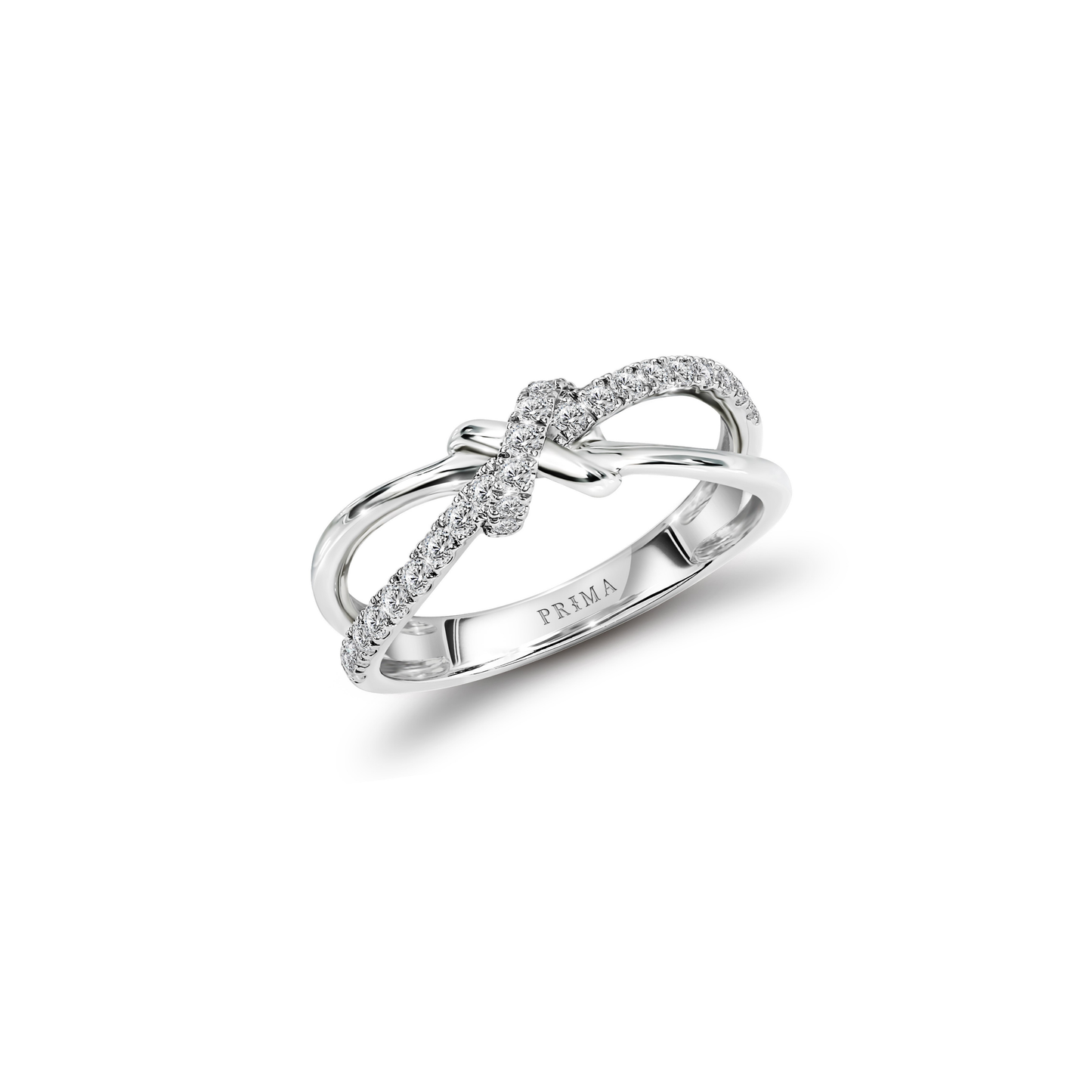 PRIMA Nhẫn Vàng 18K kết hợp Kim Cương - BST Knot
