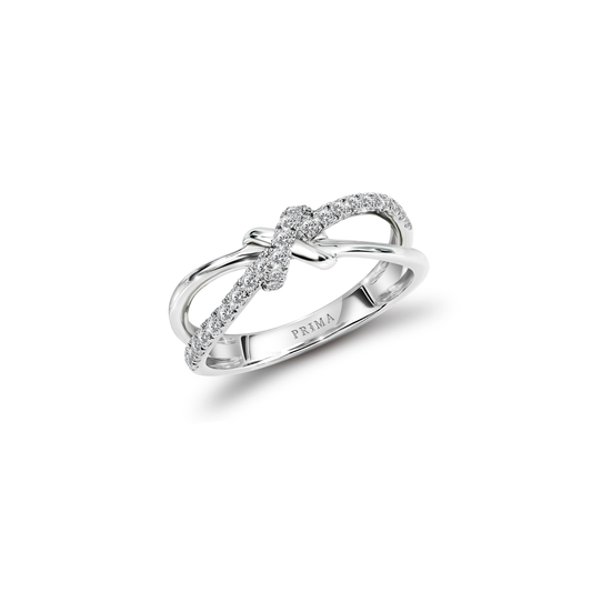 PRIMA Nhẫn Vàng 18K kết hợp Kim Cương - BST Knot