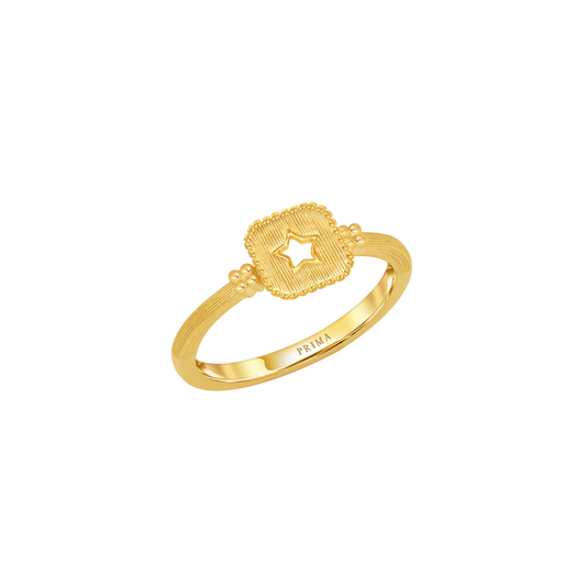 PRIMA Nhẫn Vàng 24K kiểu dáng Ngôi sao - BST Geometry