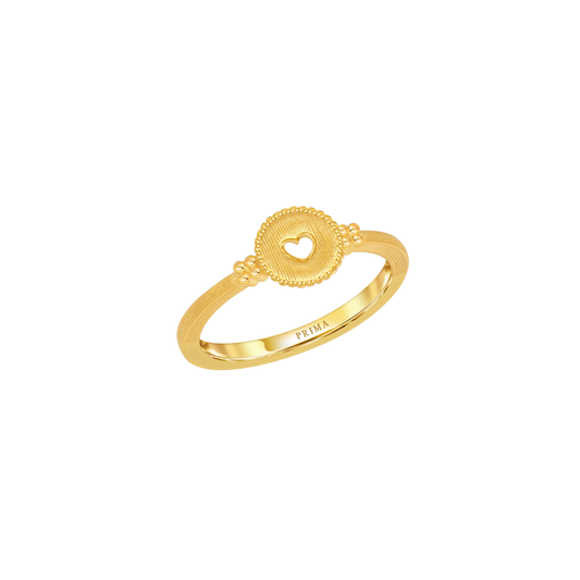 PRIMA Nhẫn Vàng 24K kiểu dáng Trái tim - BST Geometry