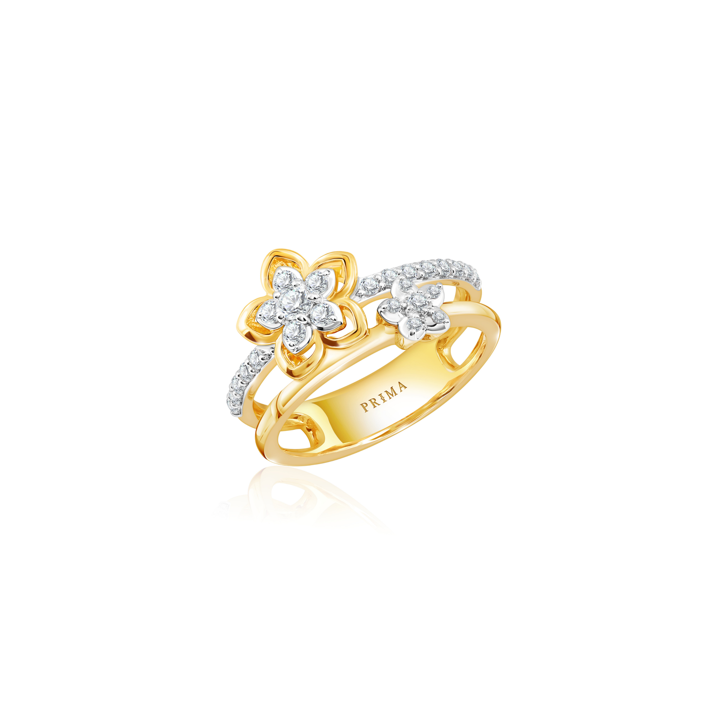 PRIMA Nhẫn Vàng 18K kết hợp Kim Cương - BST Suphannika Diamond