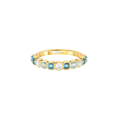 PRIMA Nhẫn Vàng 9K kết hợp Đá Màu Blue Topaz - BST Color Pop Confetti