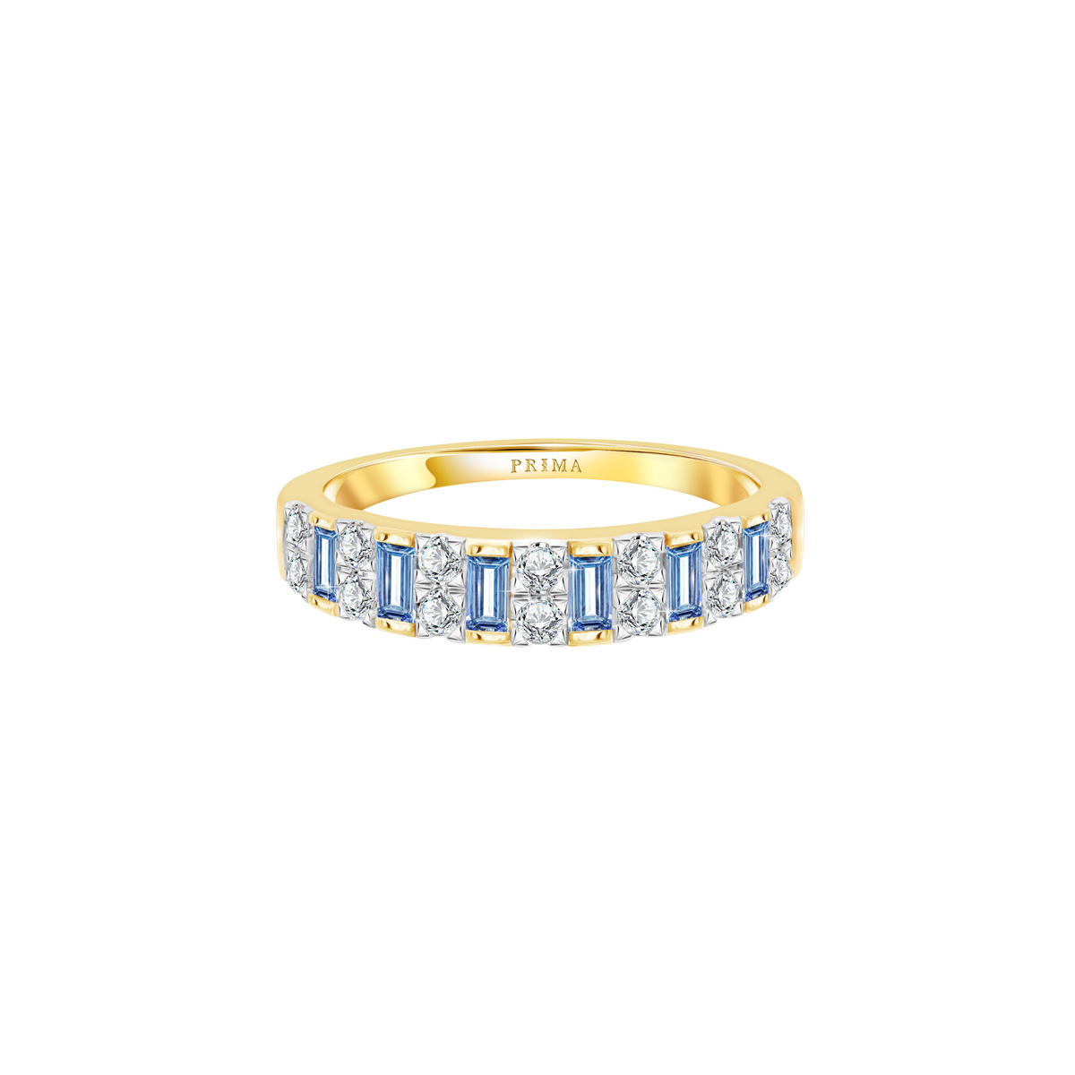 PRIMA Nhẫn Vàng 9K kết hợp Đá Màu Blue Topaz- BST Color Pop Confetti
