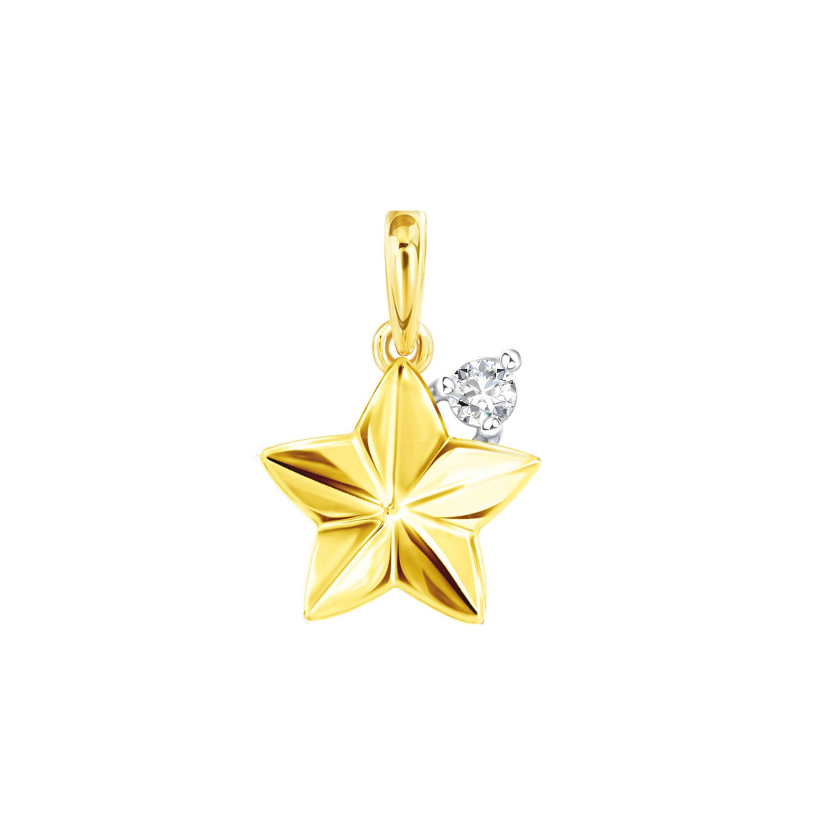 PRIMA Mặt dây chuyền Vàng 9K kết hợp Kim Cương kiểu dáng Ngôi Sao Nhỏ - BST Little Star ( 1 chiếc)