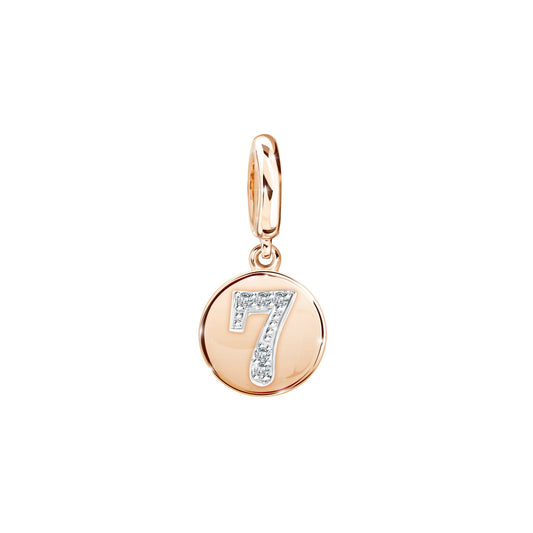 PRIMA Mặt dây chuyền & Charm Vàng 9K kết hợp Kim Cương số 7 - BST Lucky Number
