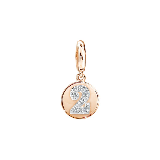 PRIMA Mặt dây chuyền & Charm Vàng 9K kết hợp Kim Cương số 2 - BST Lucky Number