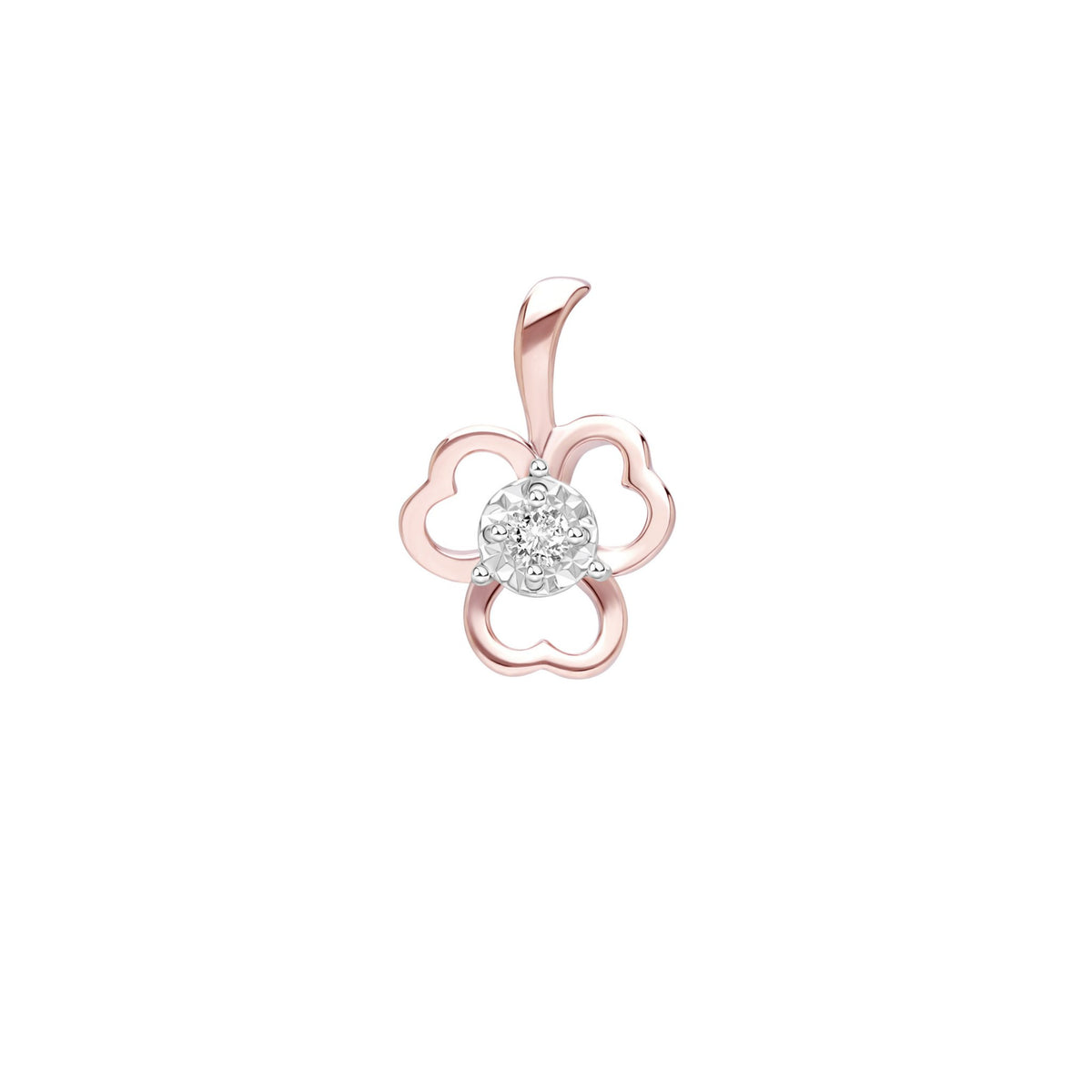 PRIMA 9K Gold Diamond Pendant Flower Collection