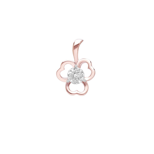 PRIMA Mặt dây chuyền Vàng 9K kết hợp Kim Cương - BST Flora Blush
