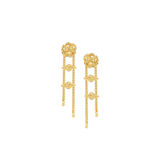[Pre-Order] PRIMA 24K Gold Earrings Queen of Rose Collection